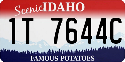 ID license plate 1T7644C