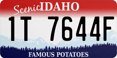 ID license plate 1T7644F