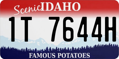 ID license plate 1T7644H