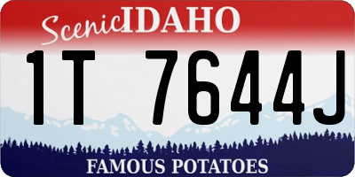 ID license plate 1T7644J