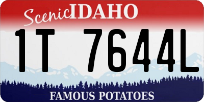 ID license plate 1T7644L