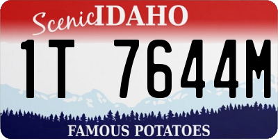ID license plate 1T7644M