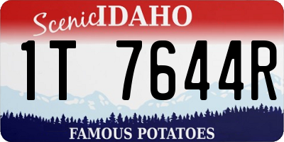 ID license plate 1T7644R