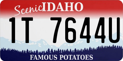 ID license plate 1T7644U