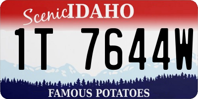 ID license plate 1T7644W