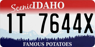ID license plate 1T7644X