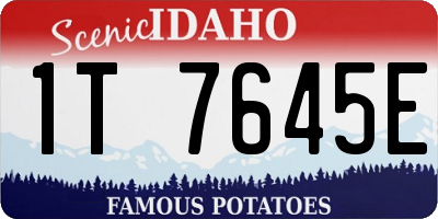 ID license plate 1T7645E