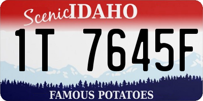 ID license plate 1T7645F
