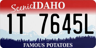 ID license plate 1T7645L