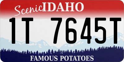 ID license plate 1T7645T