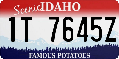 ID license plate 1T7645Z