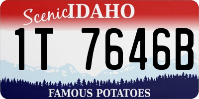ID license plate 1T7646B