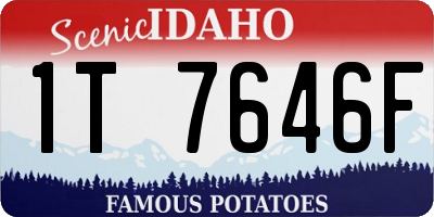 ID license plate 1T7646F