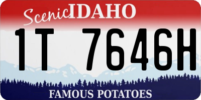 ID license plate 1T7646H