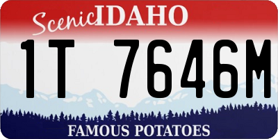 ID license plate 1T7646M