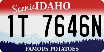 ID license plate 1T7646N