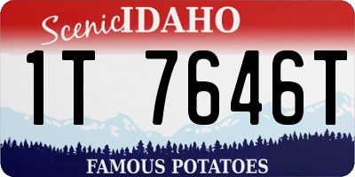 ID license plate 1T7646T
