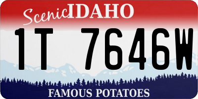 ID license plate 1T7646W