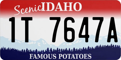 ID license plate 1T7647A