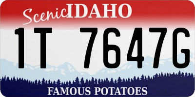 ID license plate 1T7647G