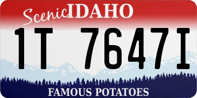 ID license plate 1T7647I