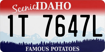 ID license plate 1T7647L