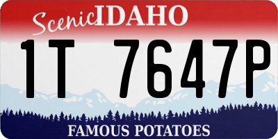 ID license plate 1T7647P