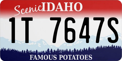 ID license plate 1T7647S