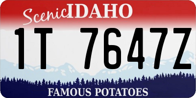 ID license plate 1T7647Z