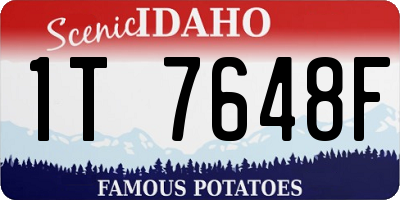 ID license plate 1T7648F