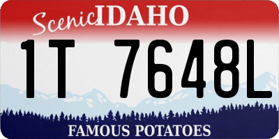 ID license plate 1T7648L