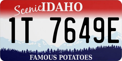 ID license plate 1T7649E