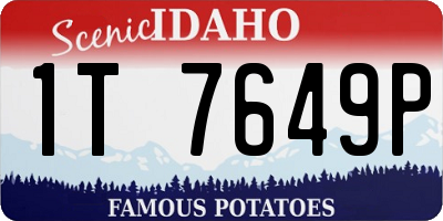 ID license plate 1T7649P
