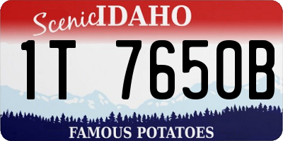 ID license plate 1T7650B