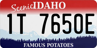 ID license plate 1T7650E