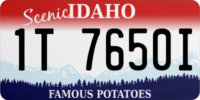 ID license plate 1T7650I