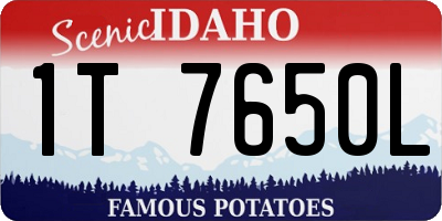 ID license plate 1T7650L