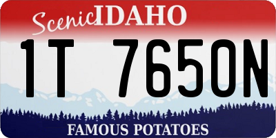 ID license plate 1T7650N