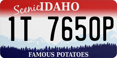ID license plate 1T7650P