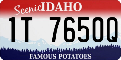 ID license plate 1T7650Q