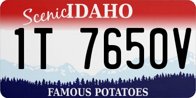 ID license plate 1T7650V