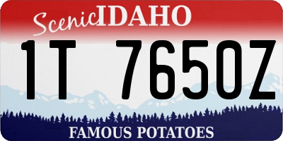 ID license plate 1T7650Z