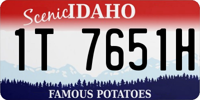 ID license plate 1T7651H