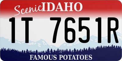 ID license plate 1T7651R