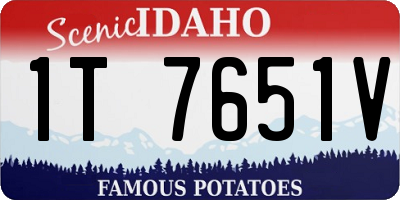 ID license plate 1T7651V