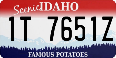 ID license plate 1T7651Z