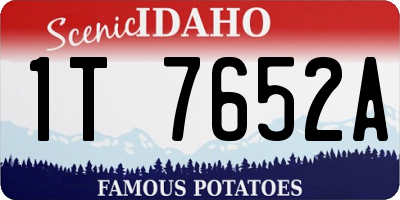 ID license plate 1T7652A