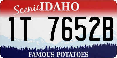 ID license plate 1T7652B