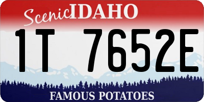 ID license plate 1T7652E