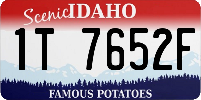 ID license plate 1T7652F